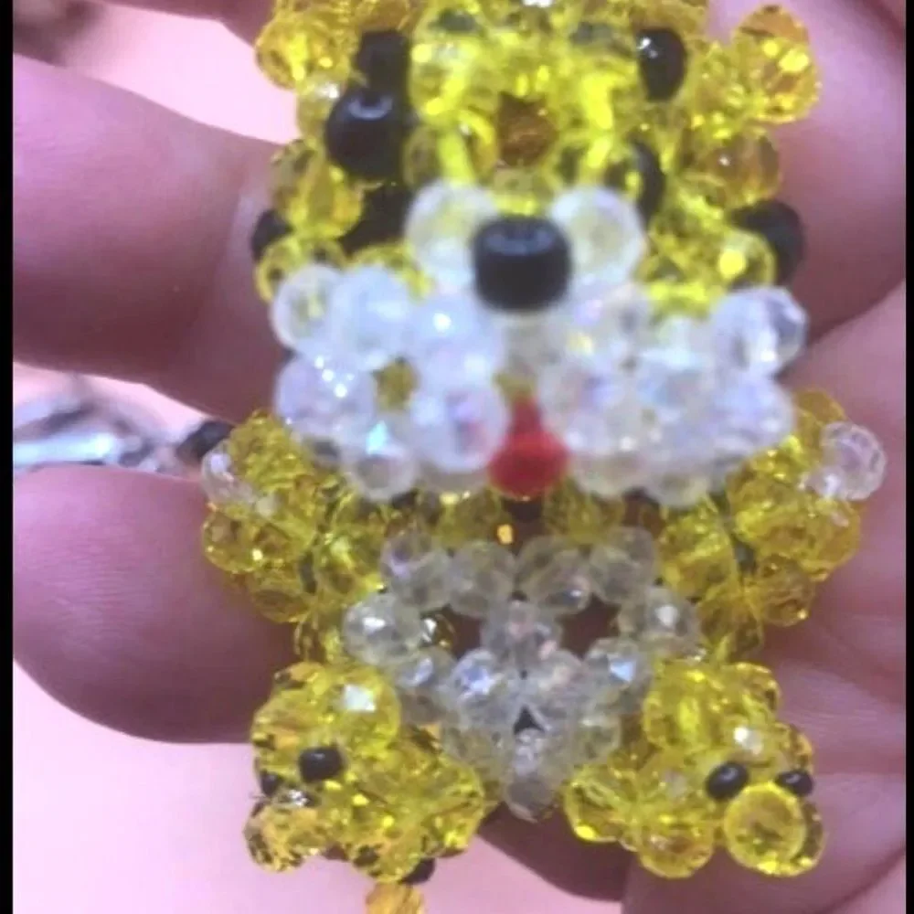 Crystal Beaded Tiger Keychain/Purse Charm - NWOT
